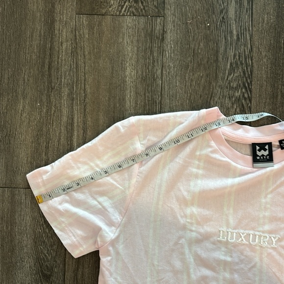 Men’s WXYZ mfg.co light pink vertical striped short sleeve T-Shirt Size … - Picture 7 of 9